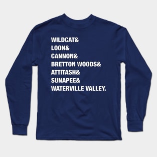 New Hampshire Ski Resorts Long Sleeve T-Shirt